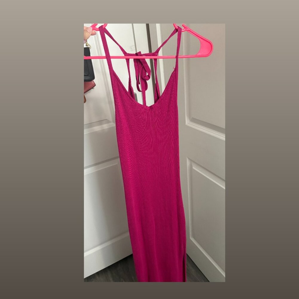 Forever 21 Pink Knit Maxi Dress